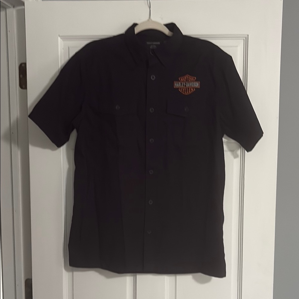 Harley-Davidson Black Casual Button Down Shirt